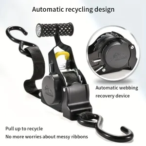 Automatic Retractable Stretch Wrapping Straps Polyester Rust-Resistant Tensioner 3.3m 680KG Wear-Resistant No Assembly Required Cargo Transportation