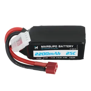 MARSLIPO 11.4V 2200mAh 25C 3S Lipo Battery T Plug with XT60 Adapter for RC Model Toys