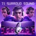 PICUN UG-10A Gaming Headset Wireless bluetooth V6.0 Headphone ANC -56dB Deep Noise Cancelling 40mm Composite Dynamic Driver 360 Spatial Audio 100H Battery Life RGB Effect 3.5mm AUX E-sports Gamer Headphones with HD Mic
