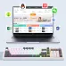 Venfish N98 Tri-mode AI Mechanical Keyboard with Knob Red Switch 100keys Hot-swap Gasket Structure RGB 4000mAh Battery 2.4G/bluetooth5.0/Type-C Wired Keyboards