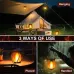 IPRee Camping Light Solar Flame Lights USB Rechargeable IPX4 Waterproof1500mAh Hanging Lantern Outdoor Garden Light