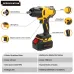 Cordless Impact Wrench 1/2 Inch Drive Brushless Motor 750Nm Torque 3-Speed Modes 2000 RPM 20V 15000mAh Battery LED Light Power Tool