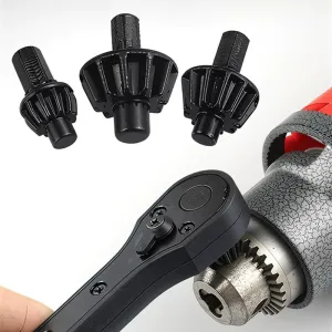 Universal Ratchet Drill Chuck Key 3 Socket Sizes 1.5-10mm 1.5-13mm 3-16mm 45 Steel Rubber Handle Dual Head Wrench for Electric Cordless Bench Drills
