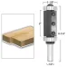 1/2 Inch 12mm Shank 3 Flutes Carbide Insert Flush Trim Router Bit Pattern Bit Top and Bottom Bearing Template Flush Cut Router Bit 1-1/8" / 28.6mm Cutting Diameter for Wood Trimming