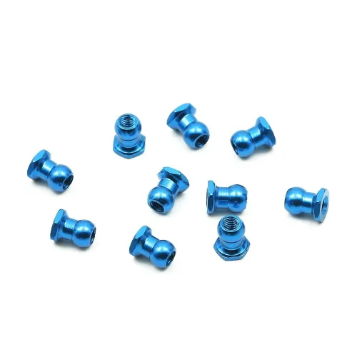 10PCS Aluminum Alloy Ball Head Nuts 5mm for TAMIYA 1/10 RC Car Vehicles Models Toys Spare Parts 53640