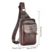 BULLCAPTAIN Vintage Men's Genuine Leather Chest Bag Large Capacity Wear-Resistant Crossbody Shoulder Bags Fashion Travel Outdoor Messenger Pack