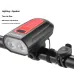 BENGGUO 120DdB Wire-controlled Horn 150-300LM Bicycle Headlight 3 modes Flashing Waterproof Type-Charging Bike Front Lights for Outdoor MTB Cycling
