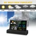 Wireless Indoor Outdoor Weather Station VA Color Screen Temperature Humidity Sensor 500 Feet Range Adjustable Backlight Dual Power Calendar Clock Moon Phase