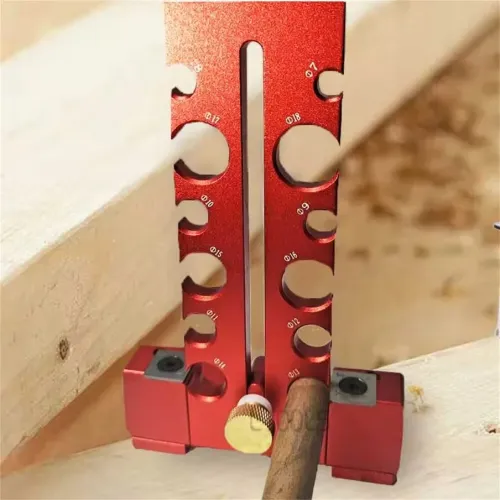 Woodworking Adjustable Dowel Maker Jig 7mm-18mm Carbide Blade Double-edged Cutting Aluminum Alloy Electric Drill Milling Tool