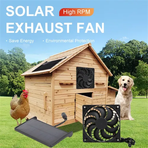 IPRee 3W Solar Panel Solar Exhaust Fan Pet Animal Husbandry Indoor Ventilation Cooling PV Module Outdoor Fan Speed Controller