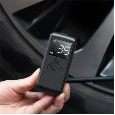 150PSPortable Bike Inflation Air Pump 70W Power Output 2400mAh Power Bank Digital Display USB Rechargeable Smart Mini Flashlight Pump for Bicycle Car Basketball Boat