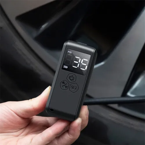 150PSPortable Bike Inflation Air Pump 70W Power Output 2400mAh Power Bank Digital Display USB Rechargeable Smart Mini Flashlight Pump for Bicycle Car Basketball Boat