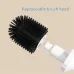 Tevorex Wireless Electric Silicone Head Toilet Brush Long Handle 360 rotation Cleaning Brush Household Bathroom USB Rechargeable White Cleaning Tools