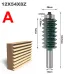 12mm Shank Reversible Finger Glue Joint Router Bit Bearing Finger Joint Router Bit for DIY Door Table Cabinet Shelve Furniture