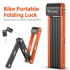 WESBIKING Bike Portable Folding Lock C-level Anti-theft Waterproof Dustproof Universal Alloy Steel Security Cycling Lock for Bicycle E-Bike