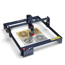 US DIRECT ATOMSTACK A5 M50 APP Control Dual-Laser Laser Engraving Cutting Machine Laser Engraver Cutter 5.5W Output Power Fixed-Focus 304 Mirror Stainless Steel Engraving DIY Laser Marking for Metal Wood Leather Vinyl