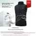 TENGOO 35 Zones Black Electric Heated Vest for Men Women 5-control DCharging Unisex Washable Outdoors Winter Warm Heating Clothing