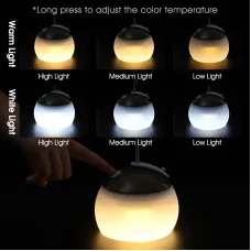 WESBIKING Portable Camping Light USB Rechargeable Hook Camping Lantern Adjustable Outdoor Waterproof Tent Lights Emergency Table Lamp Power Brank