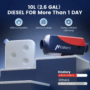 HCALORY HBU1S 8KW Diesel Heater 10L Parking Diesel Air Heater Fast Heating 12V/24V with Bluetooth App Control Automatic Start and Stop Multiple Timed Settings Altitude Mode for RV Garage 2025 Upgraded