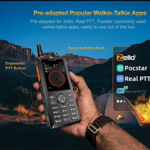 UNIWA F41 4G LTE Android PoC Zello Walkie Talkie 2.4 Inch IPS Touch Screen 4600mAh Battery Global Network Bands Unlimited Range Rugged Communication Device