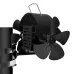 15 Blades Heat Powered Stove Fan Wall-mounted Fireplace Fan Winter Warm Quiet Eco-Fan Portable Heater Efficient Heat