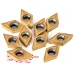 10pcs DCMT070204 Carbide Inserts with 4pcs 12mm Lathe Boring Bar Turning Tool Holder