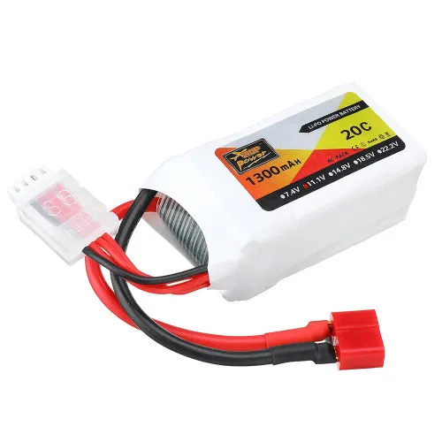 ZOP Power 11.1V 1300MAH 20C 3S Lipo Battery T Plug for RC Car