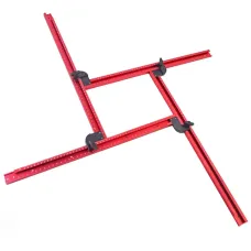 Adjustable Aluminum Router Jig Frame 53cm Square Router Template Guide 0-500mm Groove Router Jig for Woodworking