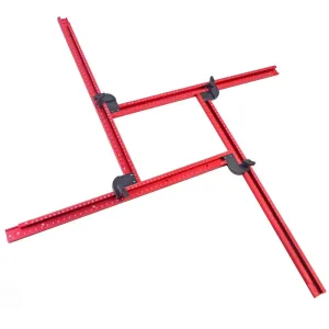 Adjustable Aluminum Router Jig Frame 53cm Square Router Template Guide 0-500mm Groove Router Jig for Woodworking