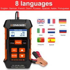 KONNWEI KW520 12V 24V Professional Car Battery Charger Repairer Diagnostic Tool Tester 3 In 1 EU Plug