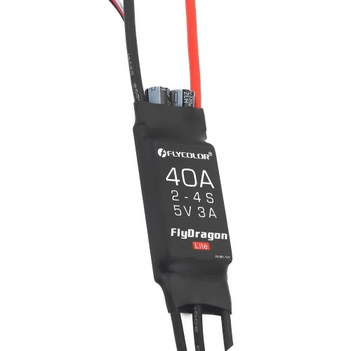 FLYCOLOR FlyDragon Lite Plus 40A 2-4S Dual Way Brushless ESC With 5.5V/3A BEC for Fixed Wing RC Airplane
