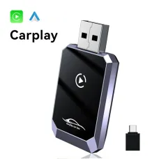 2 In 1 Wireless Carplay Car Interconnection Android Auto Carplay Module Plug and Play Supports Car's Built-In Microphone Buttons Touchscreen
