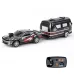1/64 2.4G Alloy RC Car with Simulated RV Trailer Mini High-Speed Desktop Drift Racing Vehicle Model RTR