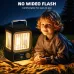 IPRee Outdoor Camping Lantern, USB Soalr Rechargeable Flashlight Portable Work Light Tent Light Featuring Stepless Dimming, Battery Level Display, And Power Output Function, Suitable for Outdoor Activities, Repairs, Work, Night Fishing