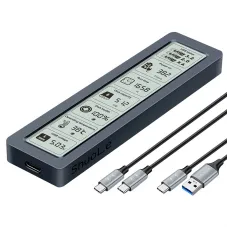 ShuoLe SL-TP26-P M2 NVMe SSD Enclosure with Digital Display USB 3.2 Gen2 Type-C 10Gbps High Speed Aluminum Alloy Heat Dissipation Real Time Monitoring External SSD Case