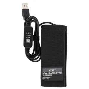 IPRee USB Lens Heater Warmer Strip with 3 Heat Settings Temperature Regulator for Camera Lens Dew Removing, Lens Heater for Outdoor Telescope Eyepieces Protection