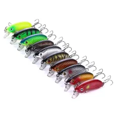 ZANLUR10PCSlow Sinking Minnow Fishing Lures 7g Wobbler Crankbait Artificial Hard Bait for Bass Trout Pike