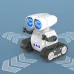 2.4GHz Mini Remote Control Programming Robot Multifunctional LED Lights Control Omnidirectional Marching Robot Toy for Children
