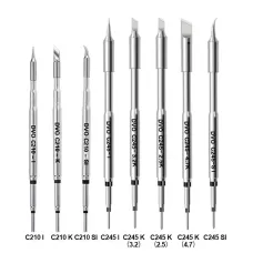 C210 C245 Soldering Iron Tips for JBC Sugon Aifen Aixun Stations Red Copper Stainless Steel Quick Heating Easy Installation Variety of Tip Types