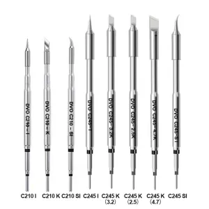 C210 C245 Soldering Iron Tips for JBC Sugon Aifen Aixun Stations Red Copper Stainless Steel Quick Heating Easy Installation Variety of Tip Types