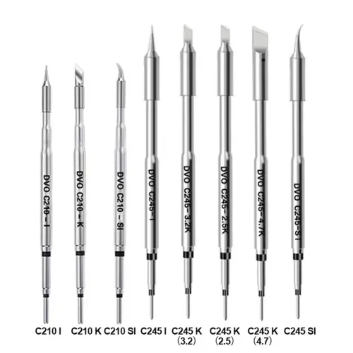 C210 C245 Soldering Iron Tips for JBC Sugon Aifen Aixun Stations Red Copper Stainless Steel Quick Heating Easy Installation Variety of Tip Types