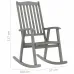 Rocking Chair with Cushions Gray Solid Acacia Wood