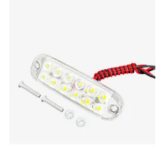 A Pair Of 12LEDs High-Bright Truck LED Flash DC 12-80V Warning Lights Trailer Signal Lamps Emergency Strobe Lights