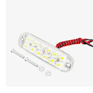 A Pair Of 12LEDs High-Bright Truck LED Flash DC 12-80V Warning Lights Trailer Signal Lamps Emergency Strobe Lights