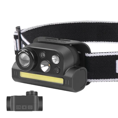 XPG+COB 4 Modes Zoomable Headlamp Waterproof Multi-functional Type-c Charging Headlight Flashlight Head Torch Lamp