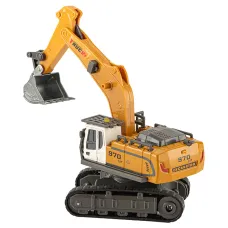 HJ 555-104 555-102 RTR 1/64 2.4G Mini RC Car Alloy Dump Excavator Support App Remote Controlled LED Light Sound Engineering Vehicle Desktop Toys Model Collection Gift For Boys