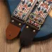 Embroidered Soft Vintage Flower Adjustable Creative Cotton Leather Guitar Strap