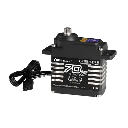 YIPINSERVO GX3270BLS 25T 180/270 70kg High Torque Magnetic Induction IP68 Waterproof Digital Servo for 1/8 1/10 RC Cars