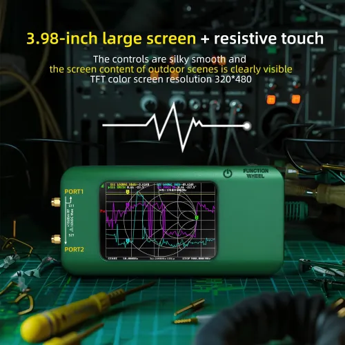 BSIDE P5 Vector Network Analyzer 10kHz to 15GHz 320*480 3.98-inch TFT Display 3000mAh Battery High Accuracy Calibration Kit