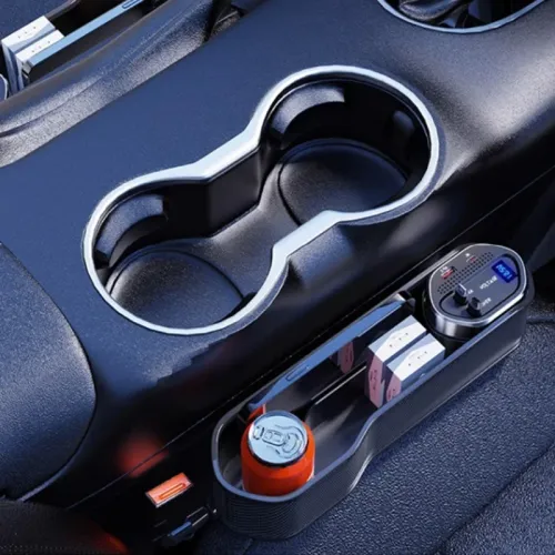 Multifunctional Seat Gap Organizer Box Telescopic Super Fast Charging Car Charger Car Seat Gap Storage Box Wireless Charging Storage